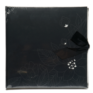 Фотоалбум Пергамент нежни цветя черно