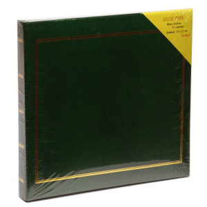 Фотоалбум 48 бр. 15х21  класик зелен кожен