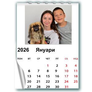 Стенен  голям календар 42х30см. с дванадесет страници