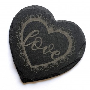 Каменна подложка сърце 10х10 см