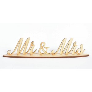 Надпис Mr & Mrs - 30х8 см.