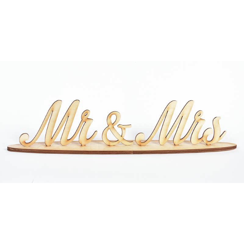 Надпис Mr & Mrs - 30х8 см.
