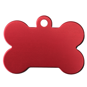 Червен алуминиев медальон - кокалче 