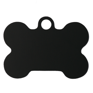 Черен алуминиев медальон - кокалче 