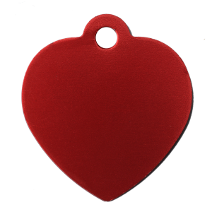 Червен алуминиев медальон - сърце