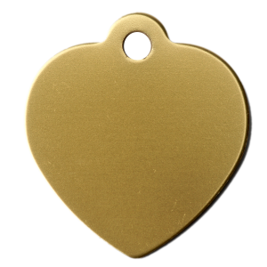 Златен алуминиев медальон - сърце