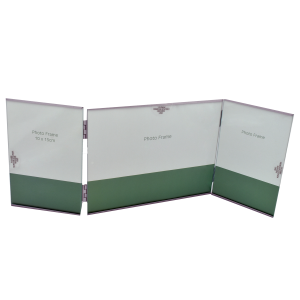 Метална фоторамка колаж за 2бр. снимки с размер 10х15 см., и една с размер 13х18см.