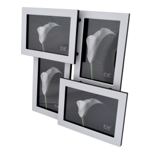 Метална фоторамка колаж за 4 бр. снимки с размер 10х15 см.